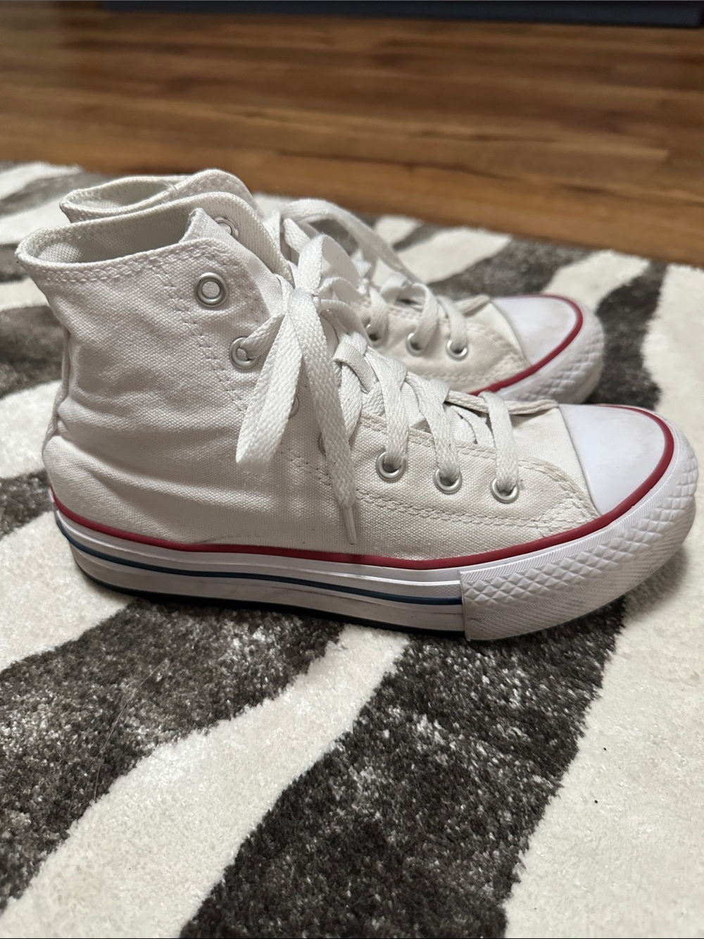 Converse Chuck Taylor All Star High-Top kids Sneaker, white, size 3 - Picture 3 of 6